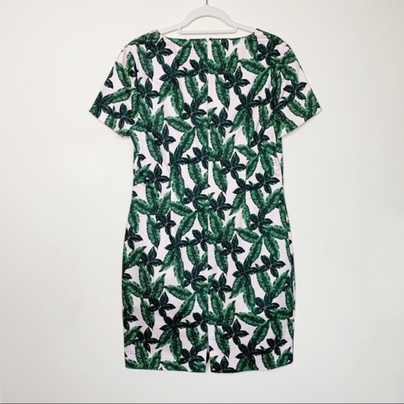St. John Spring 2018 Tropical Palm Leaf Sheath Dress Size 8 - Picture 9 of 10